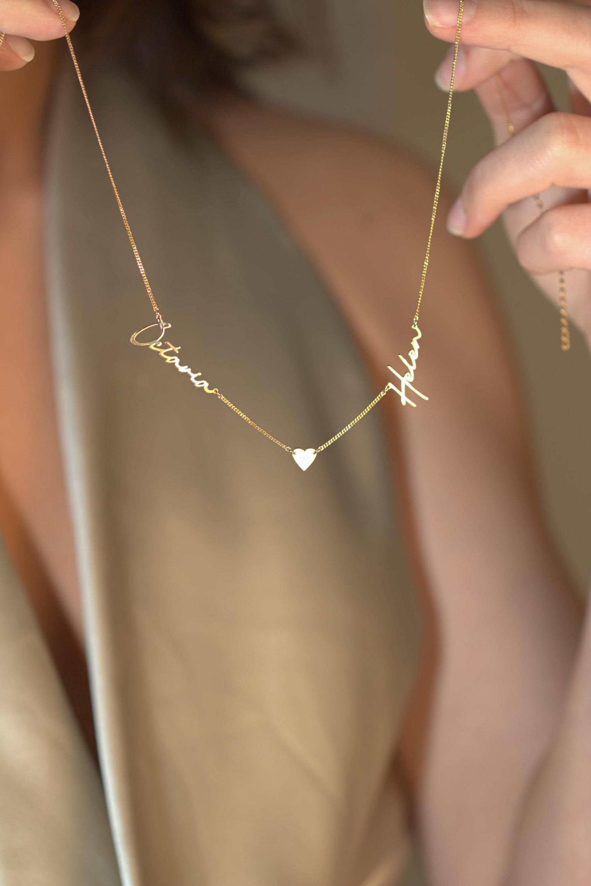 Sterling Silver Multiple Name Necklace | Two , Three Name Necklace | Kids Family Name Necklace | Christmas Gift For Mothers | Gift For Her