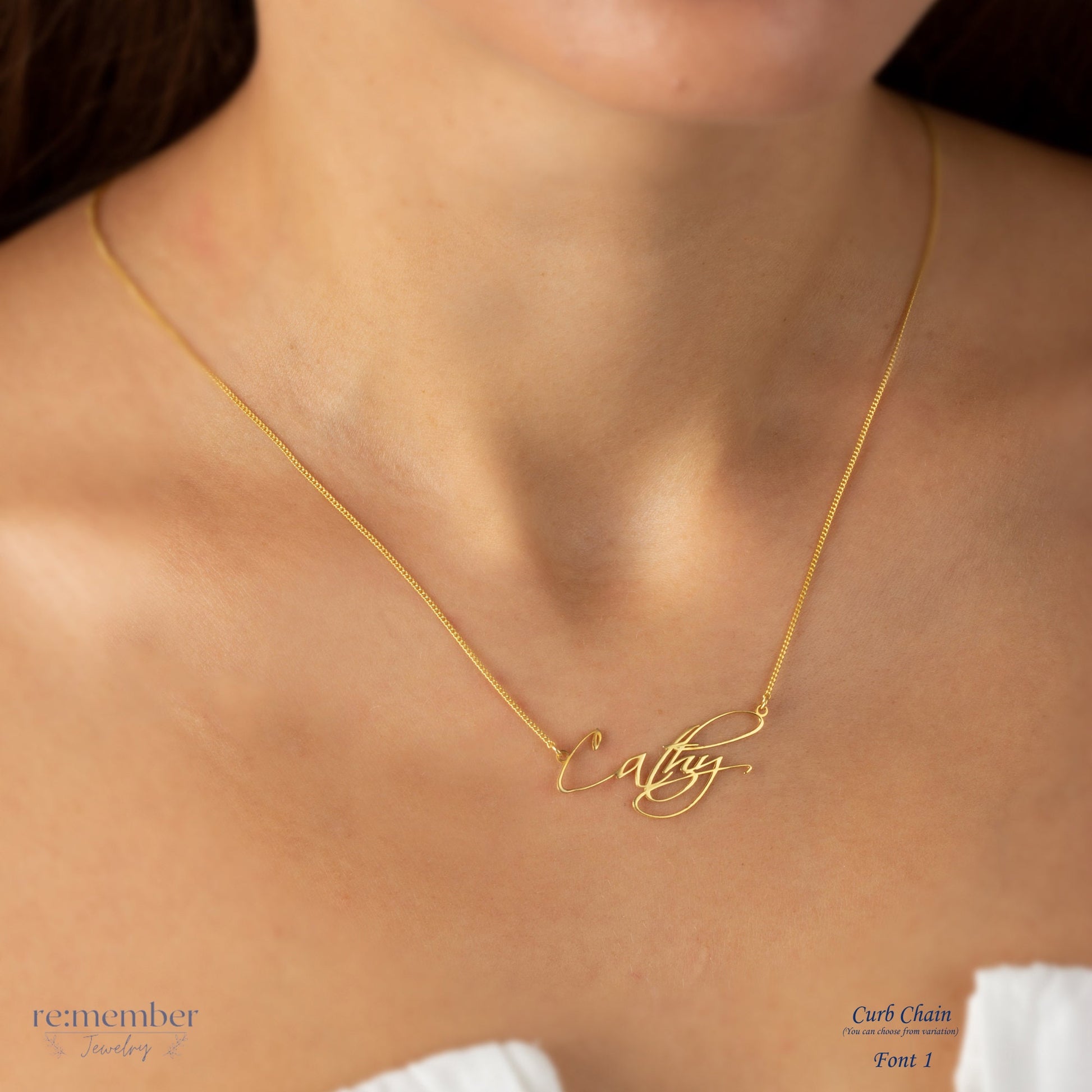 Sterling Silver Minimalist Name Necklace | Custom Name Necklace | Personalised Name Necklace | Custom Nameplate Necklace | Valentines Gift