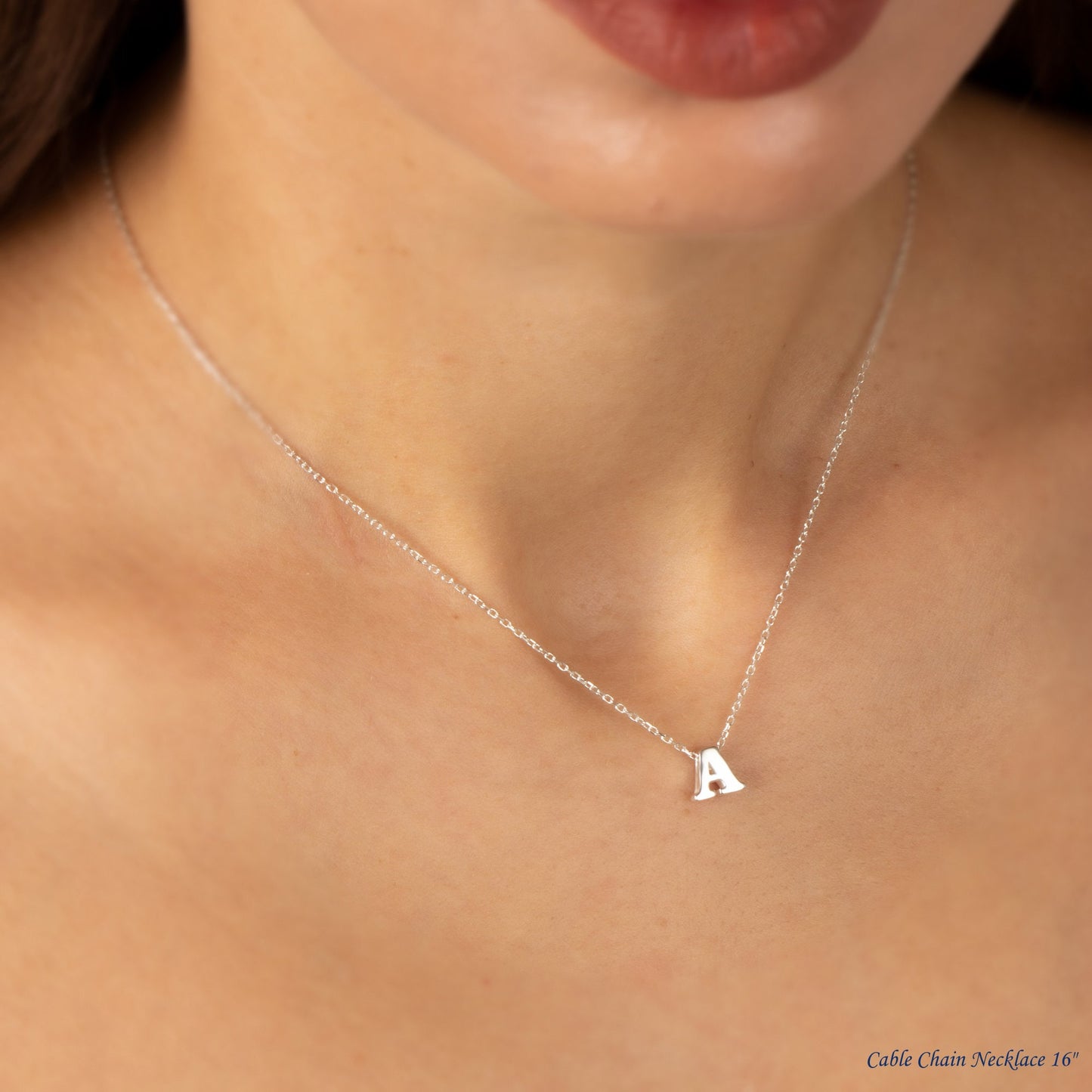 Personalized Dainty initial Necklace | Custom Letter Necklace | Tiny initial Charm in Silver , Gold Rose | Delicate letter | Gift for Her