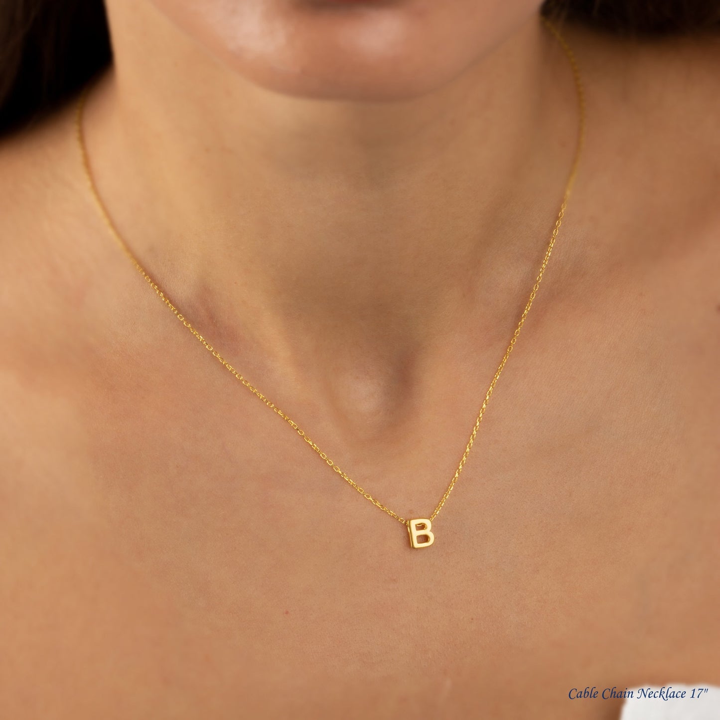 Personalized Dainty initial Necklace | Custom Letter Necklace | Tiny initial Charm in Silver , Gold  Rose | Delicate letter | Gift for Her
