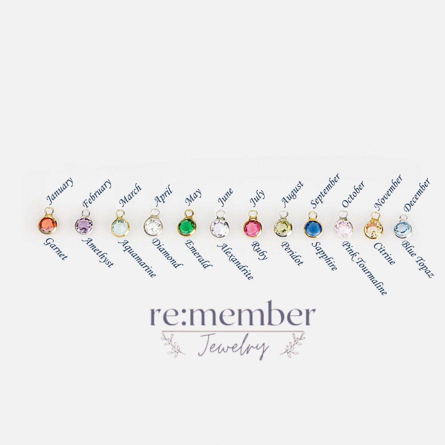 Customize Silver Birthstone initial Necklace | Initial Birthstone Necklace | Initial Necklace With Evil Eye | Personalized Dainty Necklace |