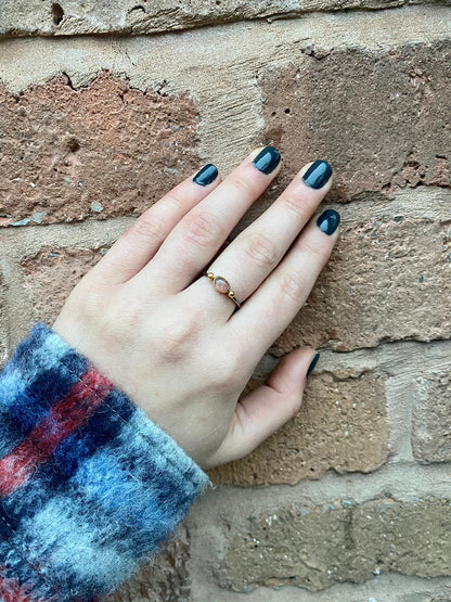 Red Tourmaline Ring | Sterling Silver Handmade Freesize Authentic Gemstone| Red Tourmaline | Gift for her | Minimalist Ring | Ring Size O