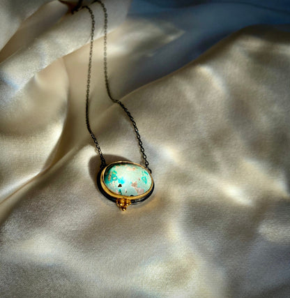 Authentic Turquoise Necklace | Boho Style Necklace | Handmade Gemstone Necklace | Authentic Turquoise Gemstone Necklace | Gift for her |