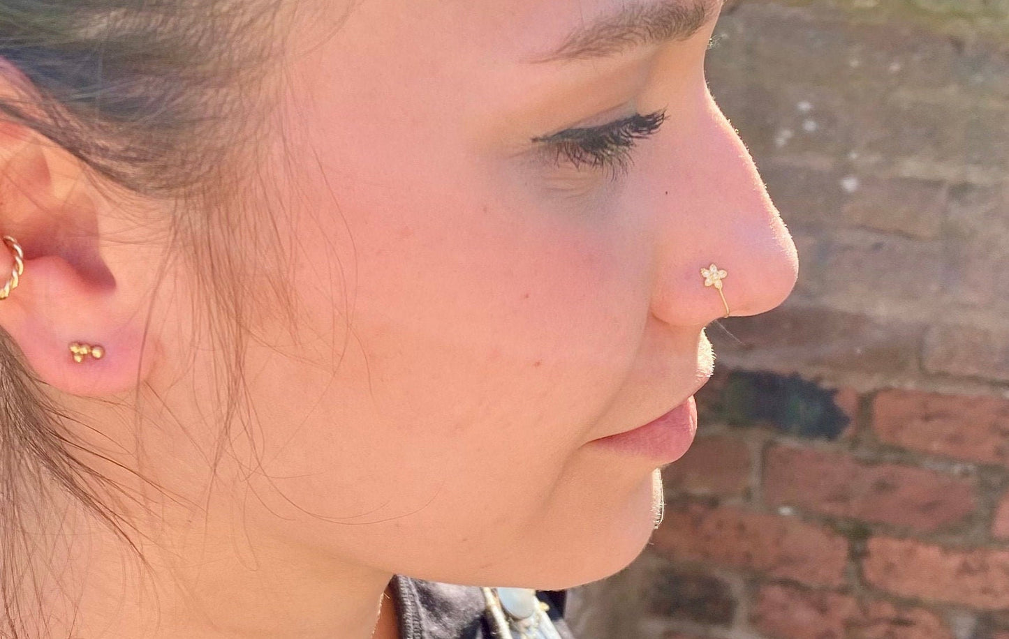 Sterling Silver Tiny Cute Nose Ring Body Jewelry, No Pierced fake nose cuff, NON PIERCING nose ring Jewelry, Clip on Nose cuff.