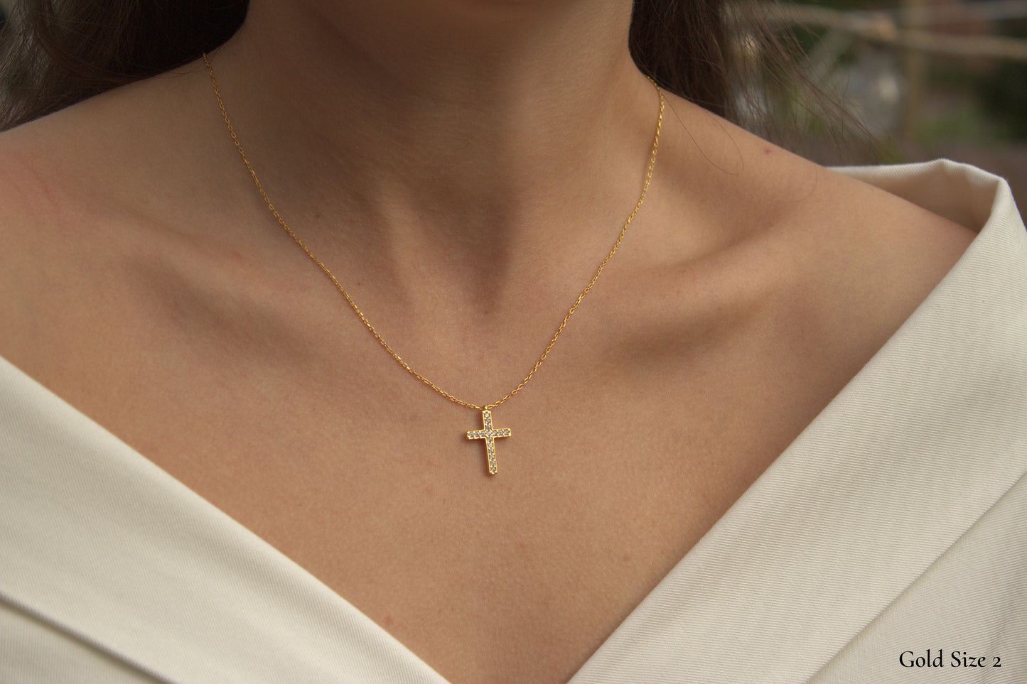 925 Sterling Silver Cross Pendant | Cubic Zirconia Cross Necklace | Gold Cross Pendant Necklace | Dainty Cross Jewellery| Tiny Silver Cross