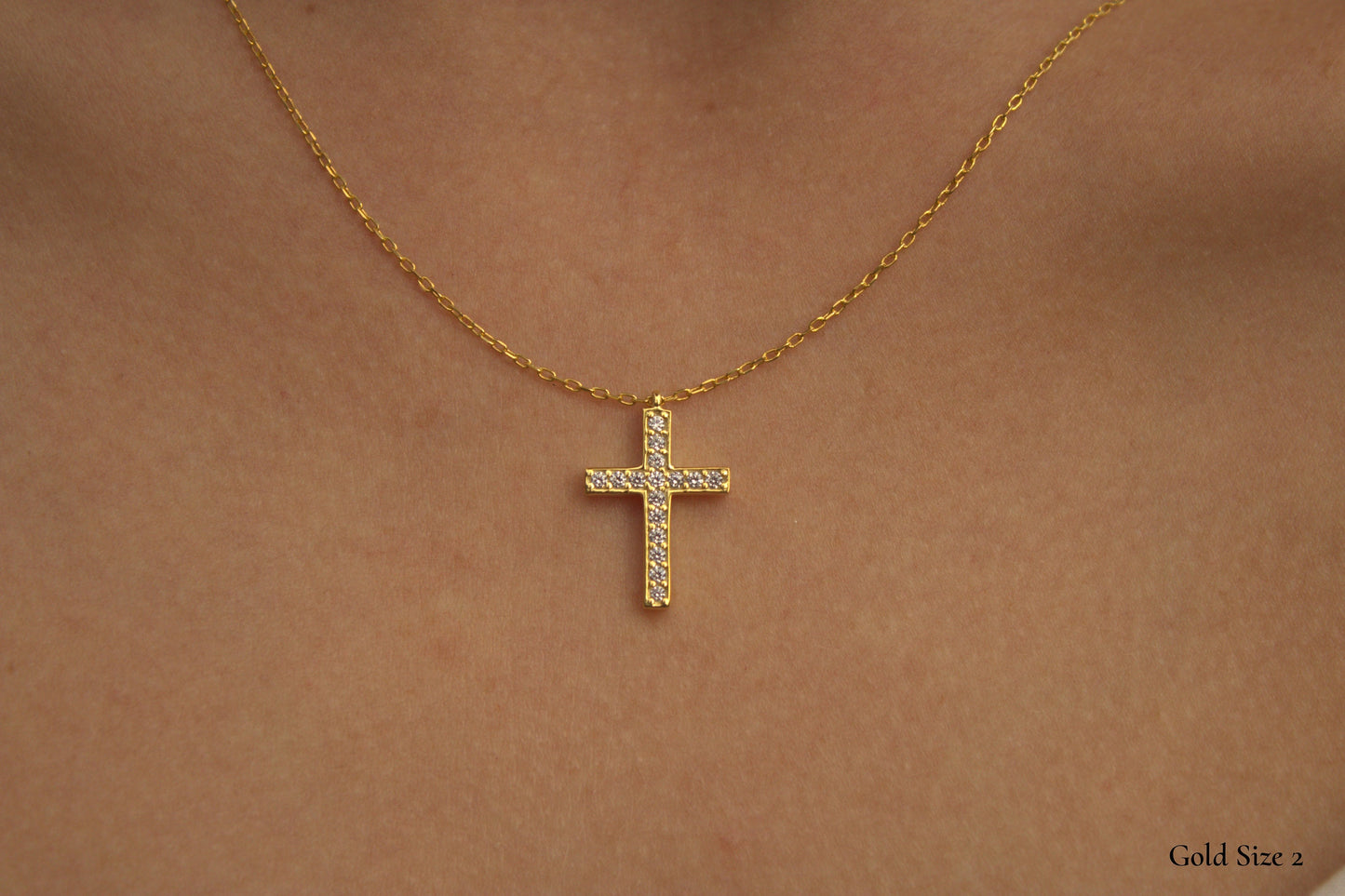 925 Sterling Silver Cross Pendant | Cubic Zirconia Cross Necklace | Gold Cross Pendant Necklace | Dainty Cross Jewellery| Tiny Silver Cross