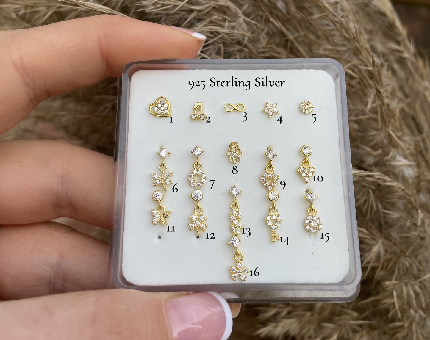 Sterling Silver Dangling Nose Stud | Butterfly , Heart Nose Stud | Indian Nose Stud | Tiny Nose Stud | Nose Bone Style | Cute Nose Stud