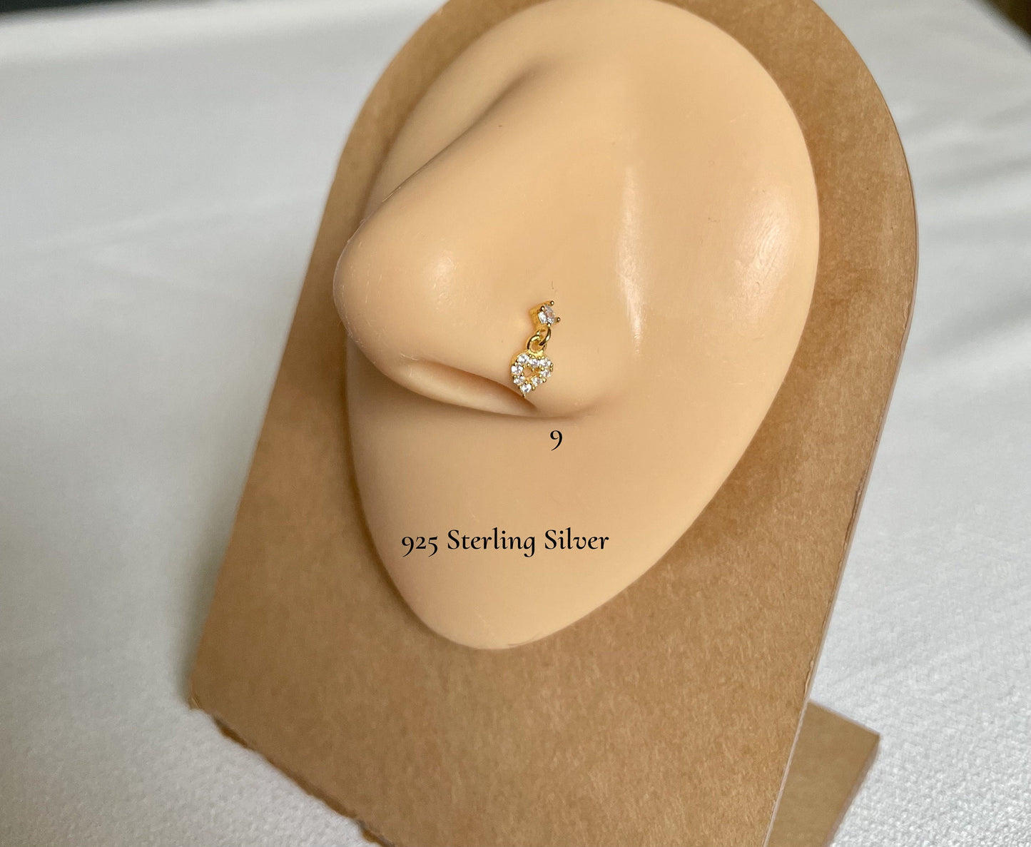 Sterling Silver Dangling Nose Stud | Butterfly , Heart Nose Stud | Indian Nose Stud | Tiny Nose Stud | Nose Bone Style | Cute Nose Stud