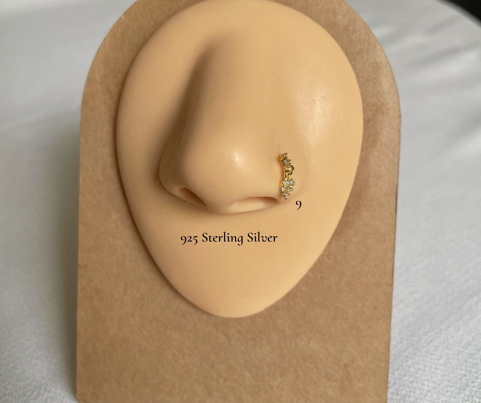 Sterling Silver Dangling Nose Stud | Butterfly , Heart Nose Stud | Indian Nose Stud | Tiny Nose Stud | Nose Bone Style | Cute Nose Stud