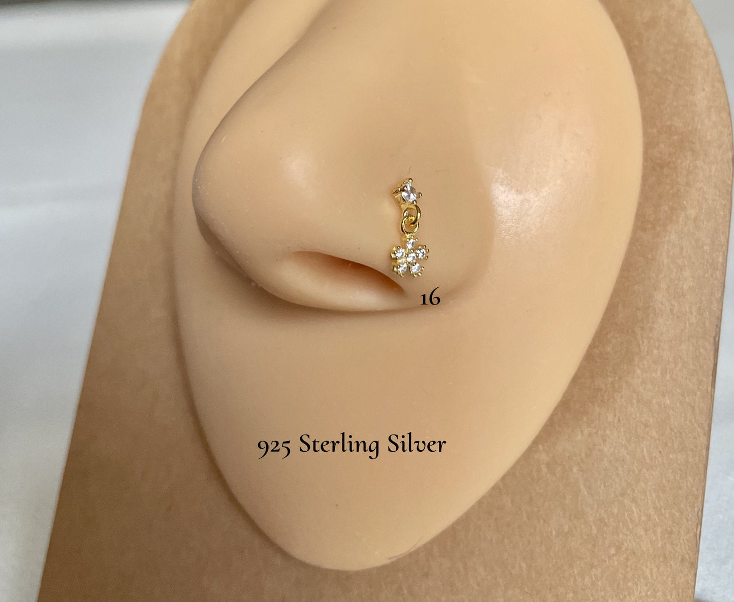 Sterling Silver Dangling Nose Stud | Butterfly , Heart Nose Stud | Indian Nose Stud | Tiny Nose Stud | Nose Bone Style | Cute Nose Stud