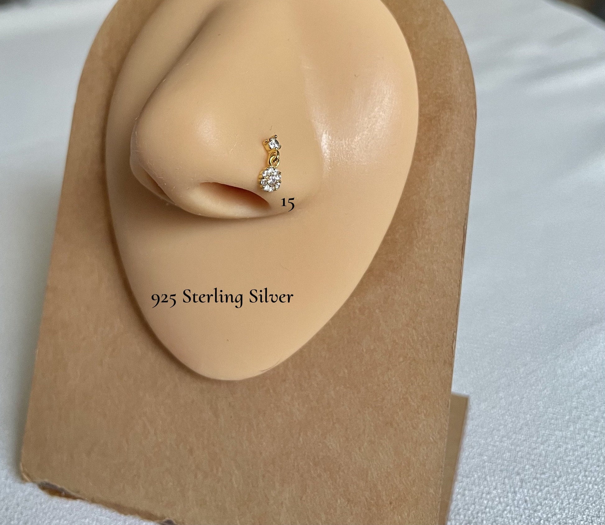 Sterling Silver Dangling Nose Stud | Butterfly , Heart Nose Stud | Indian Nose Stud | Tiny Nose Stud | Nose Bone Style | Cute Nose Stud