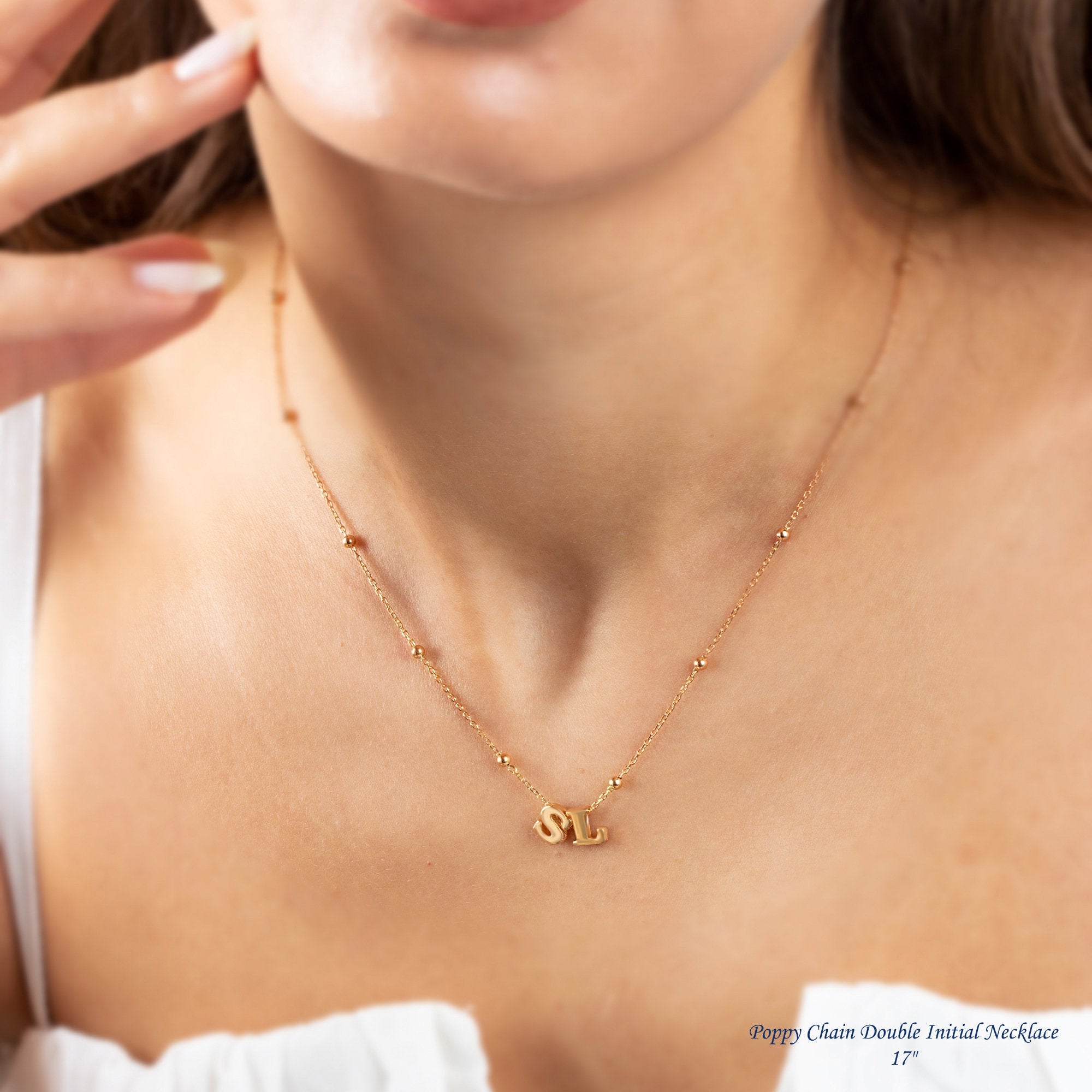 Tiny Initial Necklace | Lux + Luca