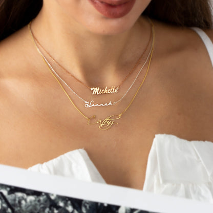 Sterling Silver Elvish Necklace | Elvish Name Necklace | Elven Jewelry | Elven Necklace | Elvish Name Pendant | Personalized Name Necklace