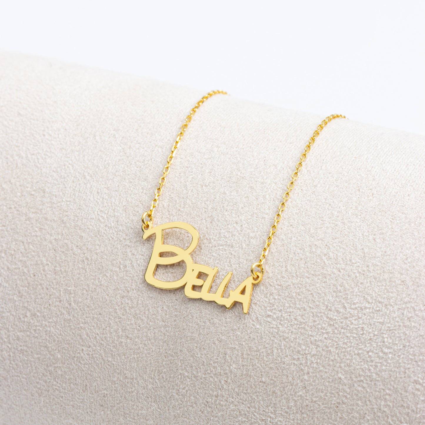 Personalized Name Necklace Gifts, Customized Mothers Day Jewellery | Baby Name Necklace in Sterling Silver& Rose Gold | Kids Name Necklace