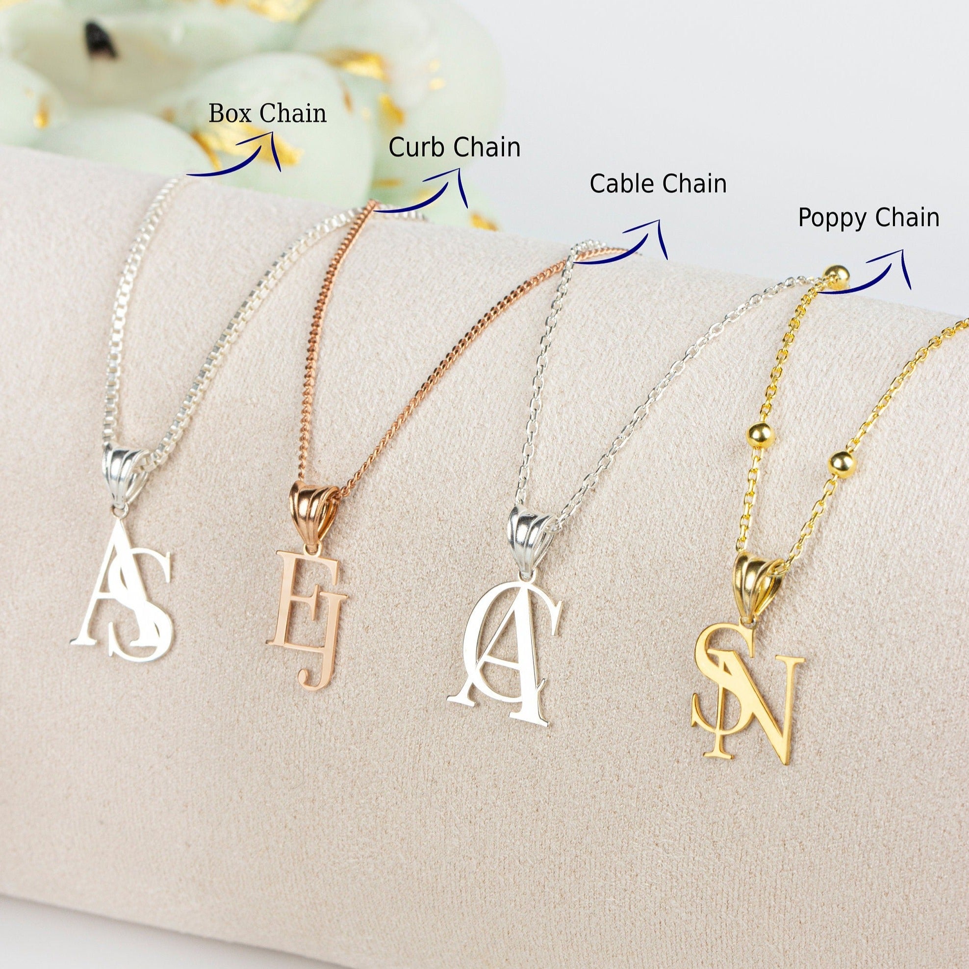 Personalized Custom Double Letter Necklace Couple Initial Charm Stainless  Steel Chian Hear Pendant Necklacs Wedding Gift - AliExpress