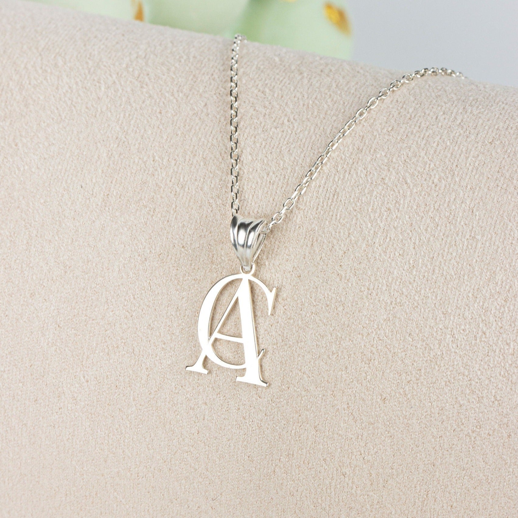 2 INITIAL STAMPED NECKLACE – Lavish Jewelss